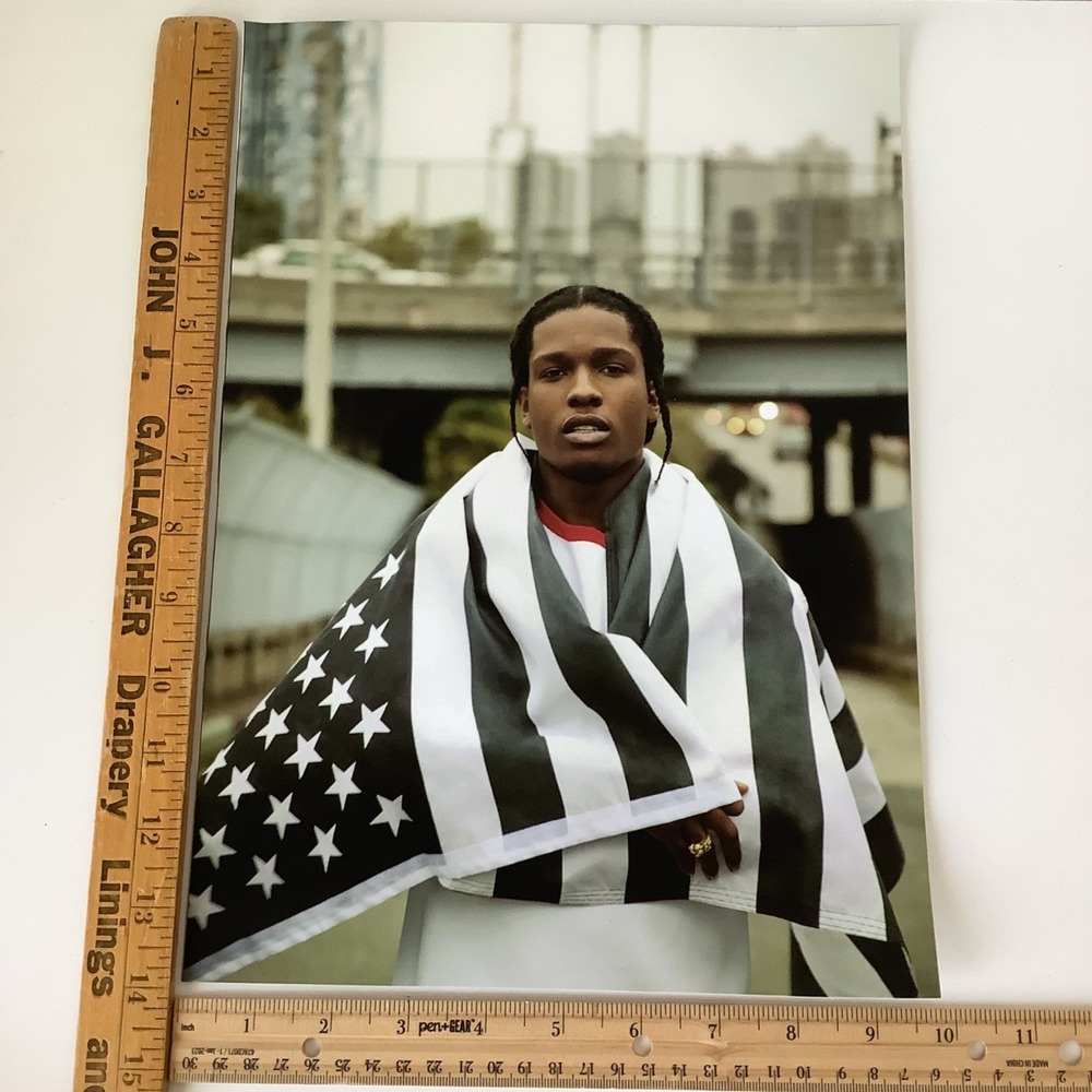 A$AP‎ Rocky ASAP Poster Print w/ Flag 2013  Long.Live.A$AP Album 14x10